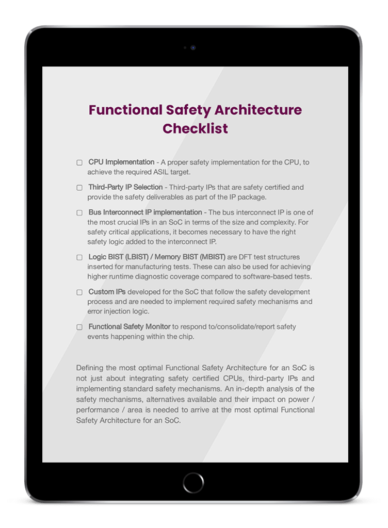 Functional Safety Architecture Checklist