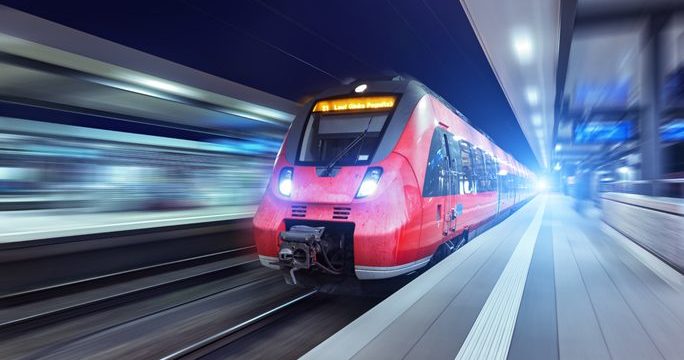 A metro train